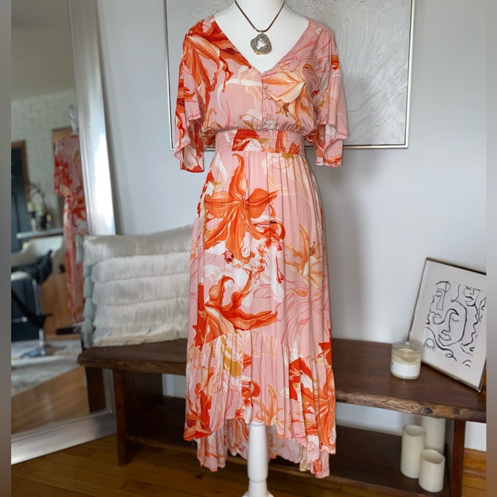 Abel the Label floral maxi dress size small